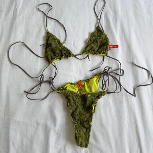 Jaded London Other - Jaded London green lace bikini